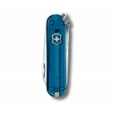 Нож-брелок Victorinox Classic SD Transparent Colors, Sky High (0.6223.T61G) 7 функций, 58 мм, Gift Box