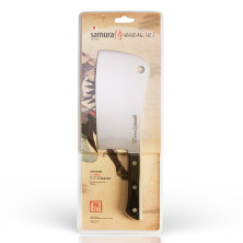 Ніж-топірець кухонний Samura Harakiri для м'яса, 180 мм, Black SHR-0040B