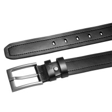 Ремінь чоловічий шкіряний Semi Line Black (P8236-0 M)