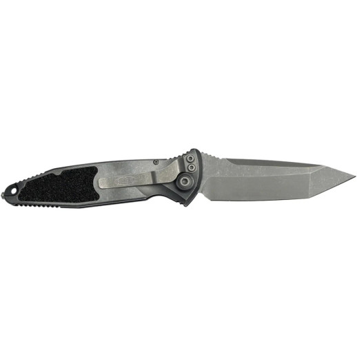 Ніж Microtech Socom Elite Auto Weathered Metal Tanto Edge Apocalyptic natural clear