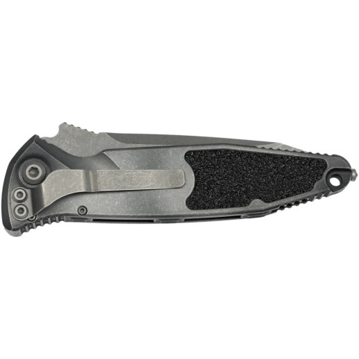 Ніж Microtech Socom Elite Auto Weathered Metal Tanto Edge Apocalyptic natural clear