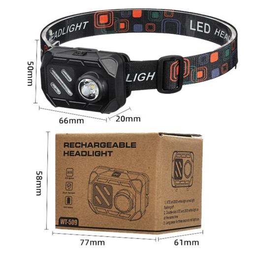 Ліхтар налобний Police WT-509+XPE+9SMD, 3xAAA, Box