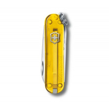 Нож-брелок Victorinox Classic SD Transparent Colors, Tuscan Sun (0.6223.T81G) 7 функций, 58 мм, Gift Box