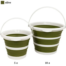 Відро Tribe Water Bucket 10 л силіконове T-FJ-0048, olive