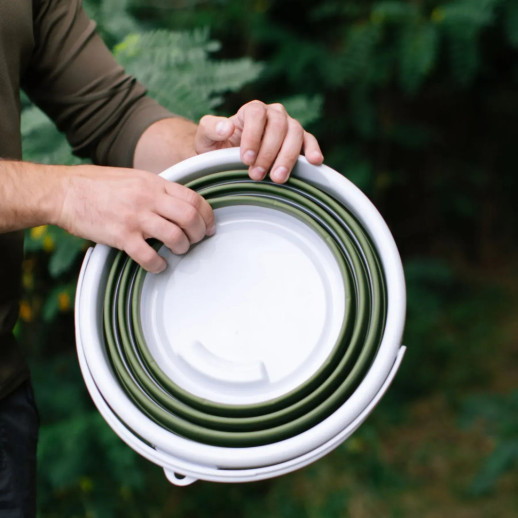 Відро Tribe Water Bucket 10 л силіконове T-FJ-0048, olive