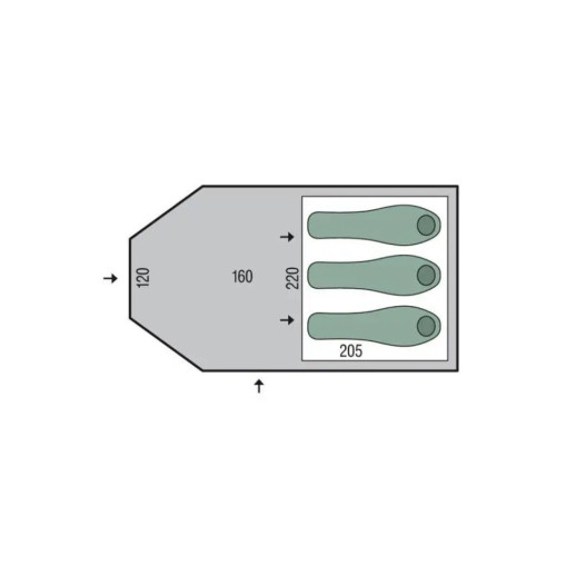 Намет Pinguin Horizon 3 new Green, 3-місний (PNG 136)