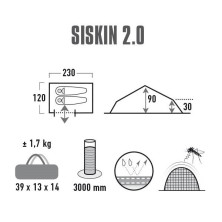 Намет High Peak Siskin 2.0 (Pesto /Red)