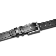 Ремінь чоловічий шкіряний Semi Line Black (P8236-0 S)