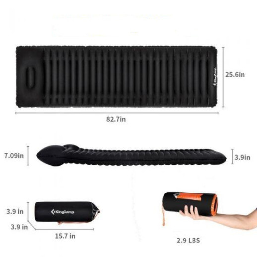 Надувний килимок KingCamp DELUEX COMFORT (KM1904) BLACK