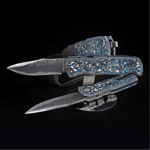 Ніж Maserin Power Limited, дамаск MagnaCore, fat carbon frost