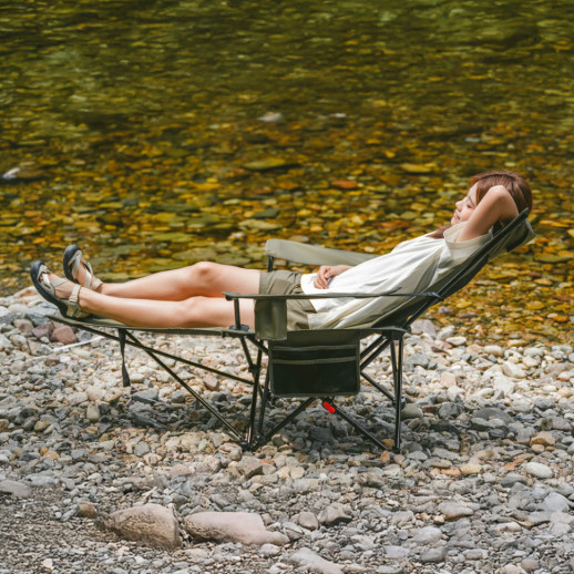 Крісло-шезлонг складане Naturehike CNK2550JJ023 Nightfall T05, сталь, оливкове