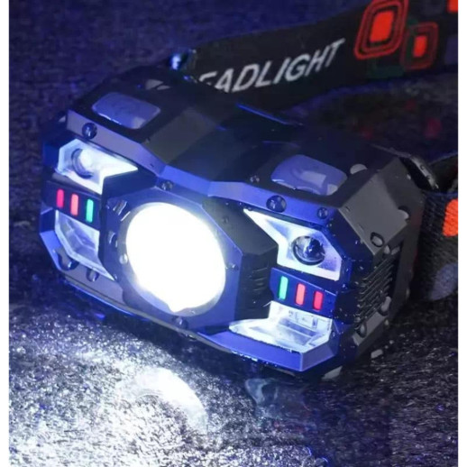 Ліхтар налобний Police XS-09-LM+6SMD, Motion Sensor, Li-Ion акум., ЗП Type-C