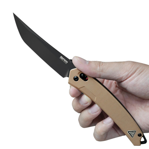 Ніж складаний туристичний SRM 9211B-GW (9.2 см) 8Cr13MoV / G10 коричневий