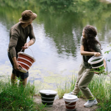 Відро Tribe Water Bucket 10 л силіконове T-FJ-0048, terracota