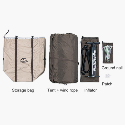 Тент для кемпінгу Naturehike Hexagon Inflatable NH20TM002 380*329*220 (пошкодження/спускає повітря)