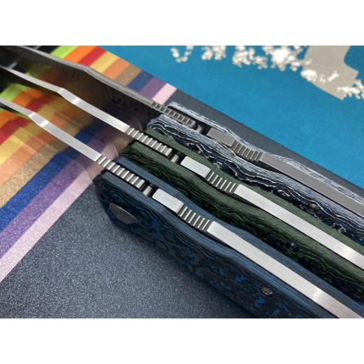 Ніж Maserin Power, Magnacut, fat carbon arctic blue