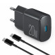 Мережевий зарядний пристрій Brevia ePower PD20W + Cable USB-C to USB-C 1m