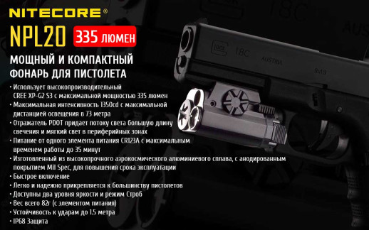 Ліхтар Nitecore NPL20