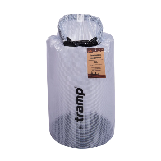 Гермомішок TRAMP PVC прозорий 15л UTRA-197