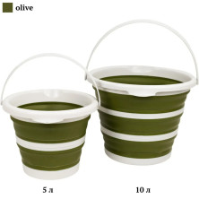 Відро Tribe Water Bucket 5 л силіконове T-FJ-0047, olive