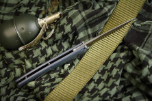 Ніж Kizlyar Supreme Biker-Z сірий титан, сталь D2