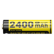 Комплект акумуляторів літієвих Li-Ion AA Nitecore NH2400 1,5V (2400 mAh, USB Type-C), захищений (4 шт, кабель)