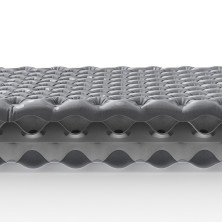 Матрац надувний надлегкий Naturehike CNH22DZ018, овальний, із мішком для надування, 168 см, сірий