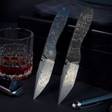 Ніж Ocaso Delos, Black Dunes, Damascus