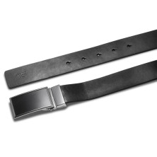 Ремінь чоловічий шкіряний Semi Line Black/Blue (P8234-0 L)