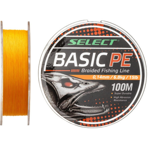 Шнур Select Basic PE 150m 0.12mm 12lb/5.6kg, помаранчевий