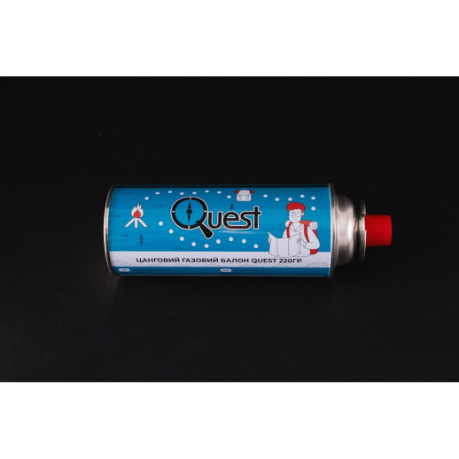Газовий балон цанговий бутановий Quest, 220гр