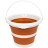 Ведро Tribe Water Bucket 5 л силиконовое T-FJ-0047, terracota