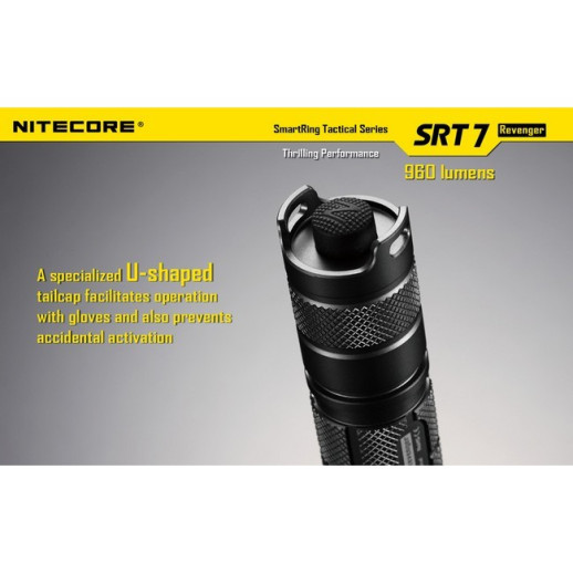 Кишеньковий ліхтар Nitecore SRT7, 960 люмен, чорний