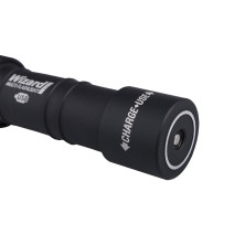 Ліхтар Armytek Wizard Pro v3 Magnet USB + 18650 Silver XHP50 Warm (потертості на акумуляторі)