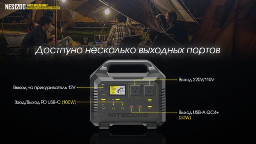 Зарядна станція Nitecore NES1200 (348000mAh)