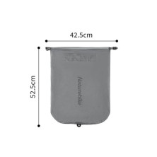 Матрац надувний надлегкий Naturehike CNH22DZ018, овальний, із мішком для надування, 183 см, сірий