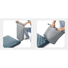 Матрац надувний надлегкий Naturehike CNH22DZ018, овальний, із мішком для надування, 183 см, сірий