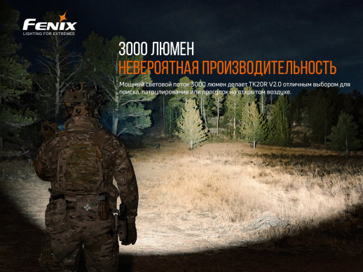 Ліхтар Fenix TK20R V2. 0 (Luminus SFT70, ANSI 3000 лм, 21700)