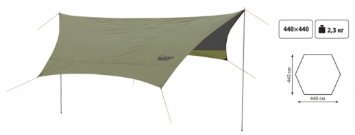 Тент зі стійками Tramp Lite Tent Green