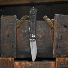 Ніж Maserin Pulse, Magnacut, fat carbon чорно-помаранчевий