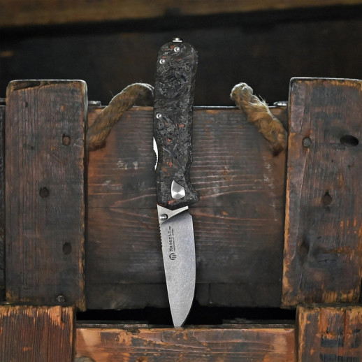 Ніж Maserin Pulse, Magnacut, fat carbon чорно-помаранчевий