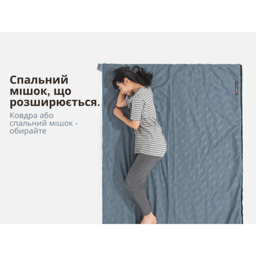 Спальник надлегкий Naturehike Summer LW180 NH21MSD09 правий, (15°C), p-p XL, зелений