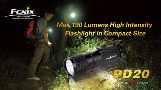Кишеньковий ліхтар Fenix PD20, сірий, XP-G LED R5, 180 люмен
