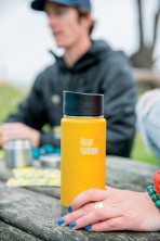 Термофляга Клин Kanteen широка вакууму кафе Кап лимона Каррі матова 355 мл