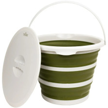 Відро Tribe Water Bucket Lid 10 л силіконове з кришкою T-FJ-0050, olive