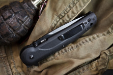 Ніж Kizlyar Supreme Biker-Z Чорний титан, сталь D2