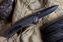 Ніж Kizlyar Supreme Biker-Z Чорний титан, сталь D2