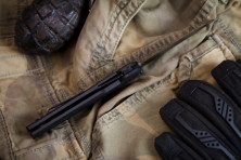 Ніж Kizlyar Supreme Biker-Z Чорний титан, сталь D2