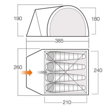 Намет Vango Carron 500 Moroccan Blue