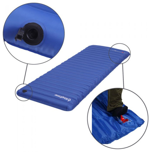 Надувний килимок KingCamp PUMP AIRBED SINGLE (KM3588) BLUE